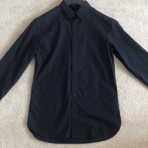 Allsaints men black long sleeve shirt